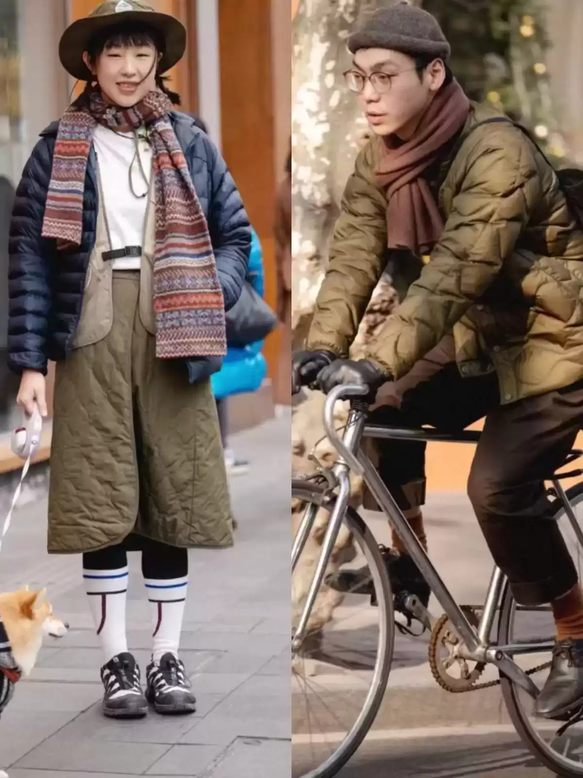 街拍穿衣搭配：看到上海街拍才明白，多露袜不露脚踝是普通人必学穿搭法