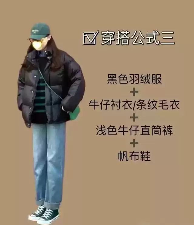 黑色穿衣搭配 当你有件黑色羽绒服却不知道怎么搭配时，14套穿搭公式，快来学习