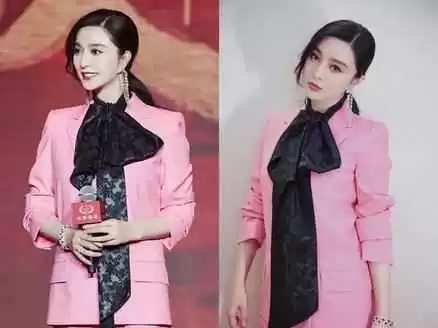 范冰冰灰色西装裙穿搭：优雅到骨子里，白衬衫内搭高级感爆棚