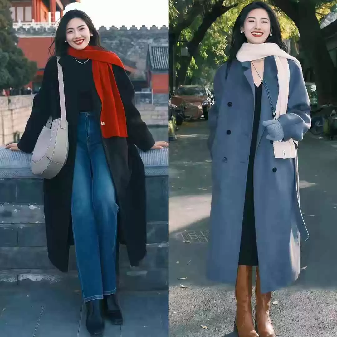 女生穿衣搭配群 被成都街拍惊艳了!“大衣+阔腿裤”搭配高级洋气,好看又保暖