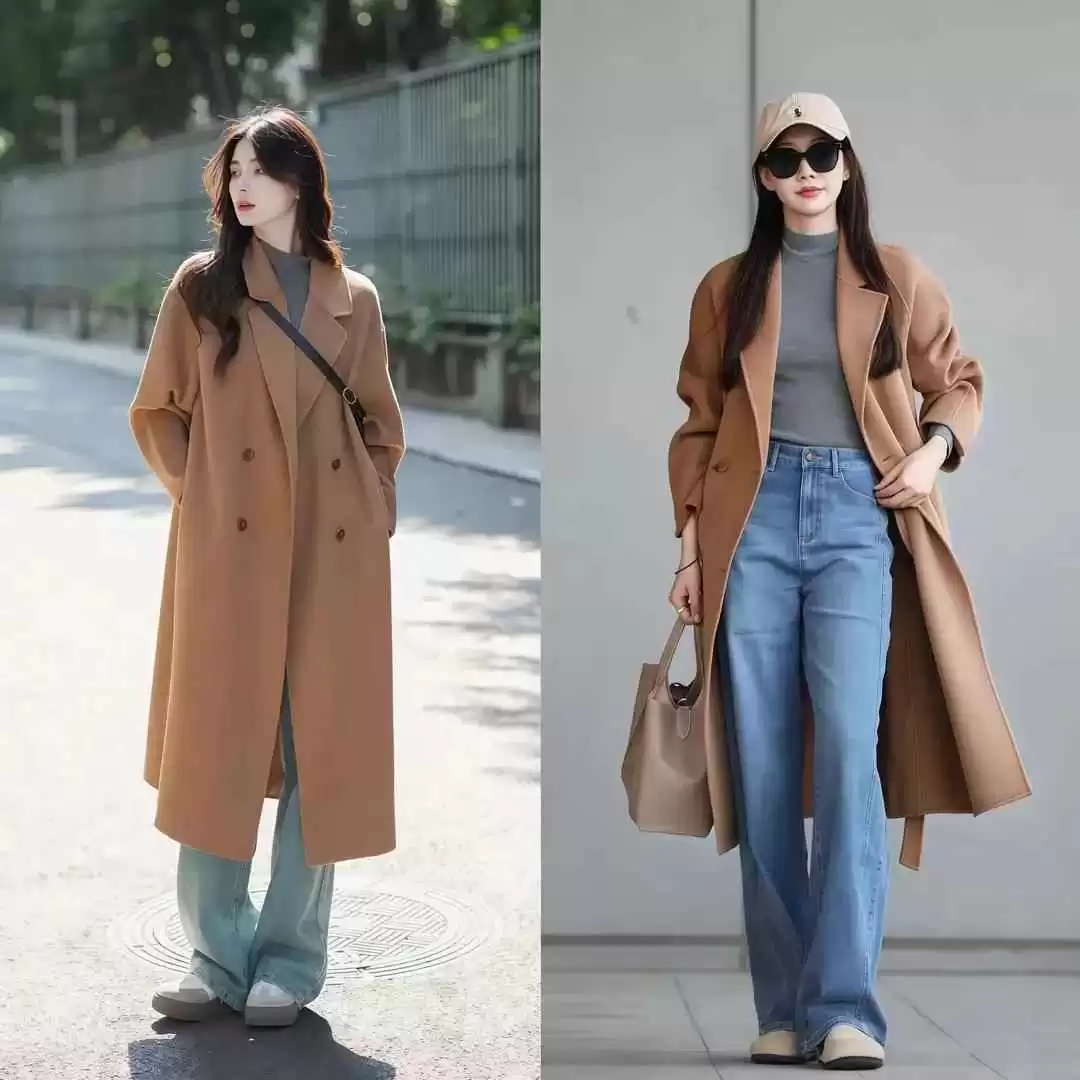 女生穿衣搭配群 被成都街拍惊艳了!“大衣+阔腿裤”搭配高级洋气,好看又保暖