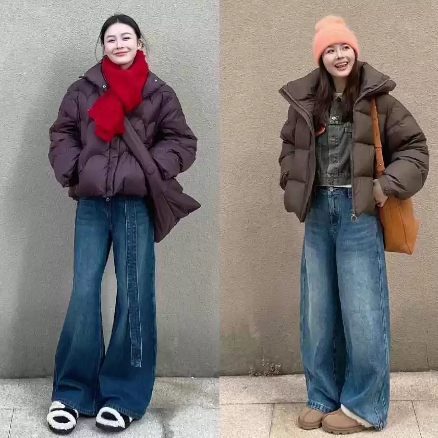微胖女生冬季穿搭秘籍:羽绒服+阔腿裤、大衣+卫衣,40+女性时髦不费力