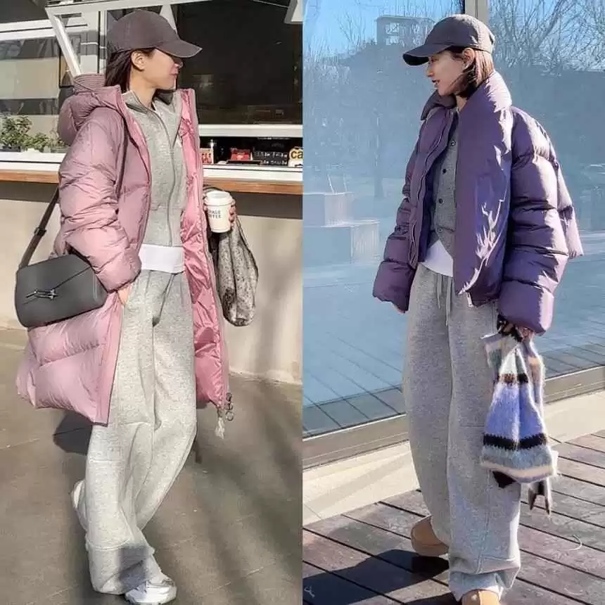微胖女生冬季穿搭秘籍:羽绒服+阔腿裤、大衣+卫衣,40+女性时髦不费力
