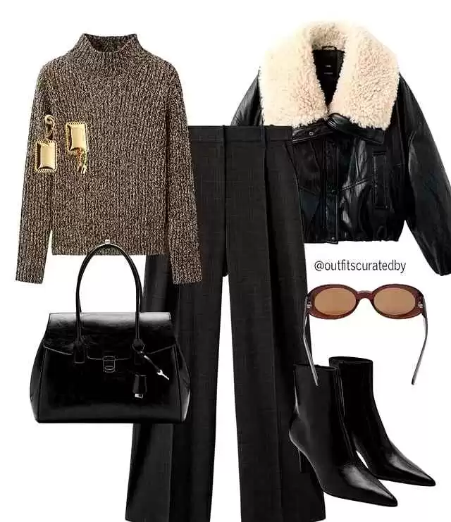 胸大腰粗怎么穿?深秋6套遮肉搭配,温暖显瘦不踩雷!