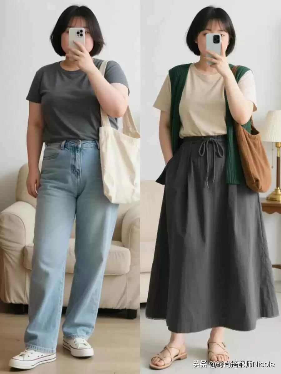 130斤小个子学生穿衣搭配秘籍:衣短裤长发不过肩,轻松显高变女神