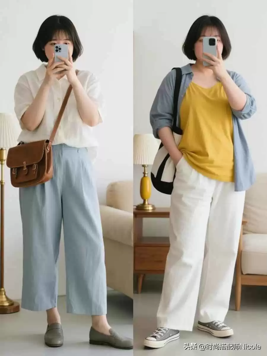 130斤小个子学生穿衣搭配秘籍:衣短裤长发不过肩,轻松显高变女神