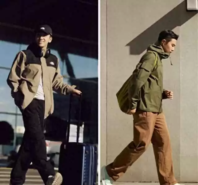 腿粗屁股大穿衣攻略：30~50岁男士冲锋衣+直筒裤穿搭，利落显瘦又年轻