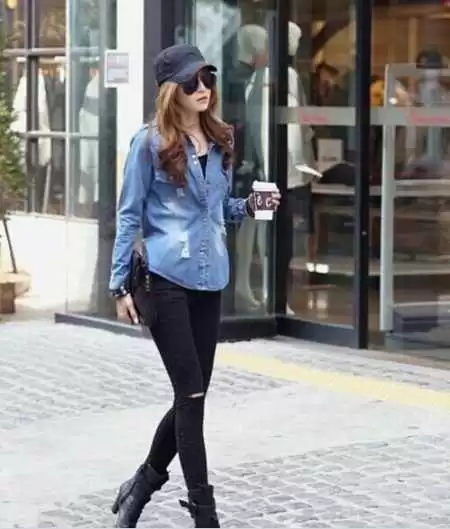 牛仔衬衫配裤子全攻略 穿出你的风格胶囊